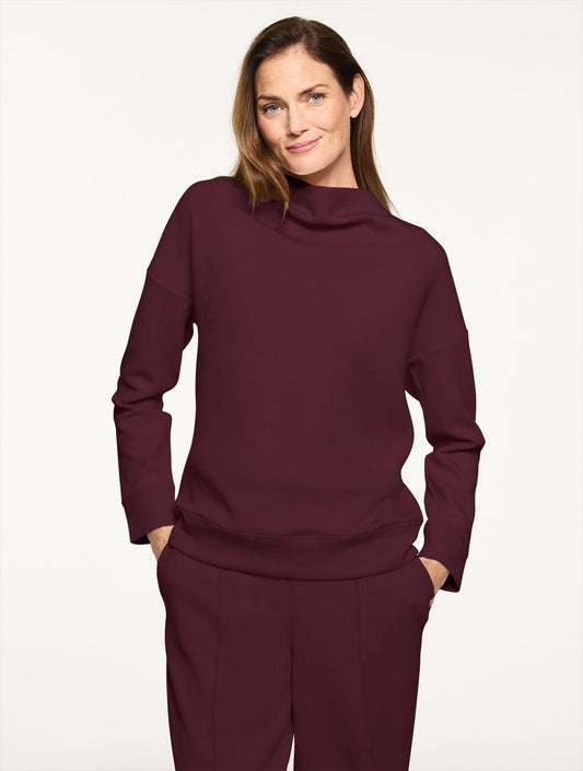 AIRKNIT STRETCH COWL-NECK PULLOVER