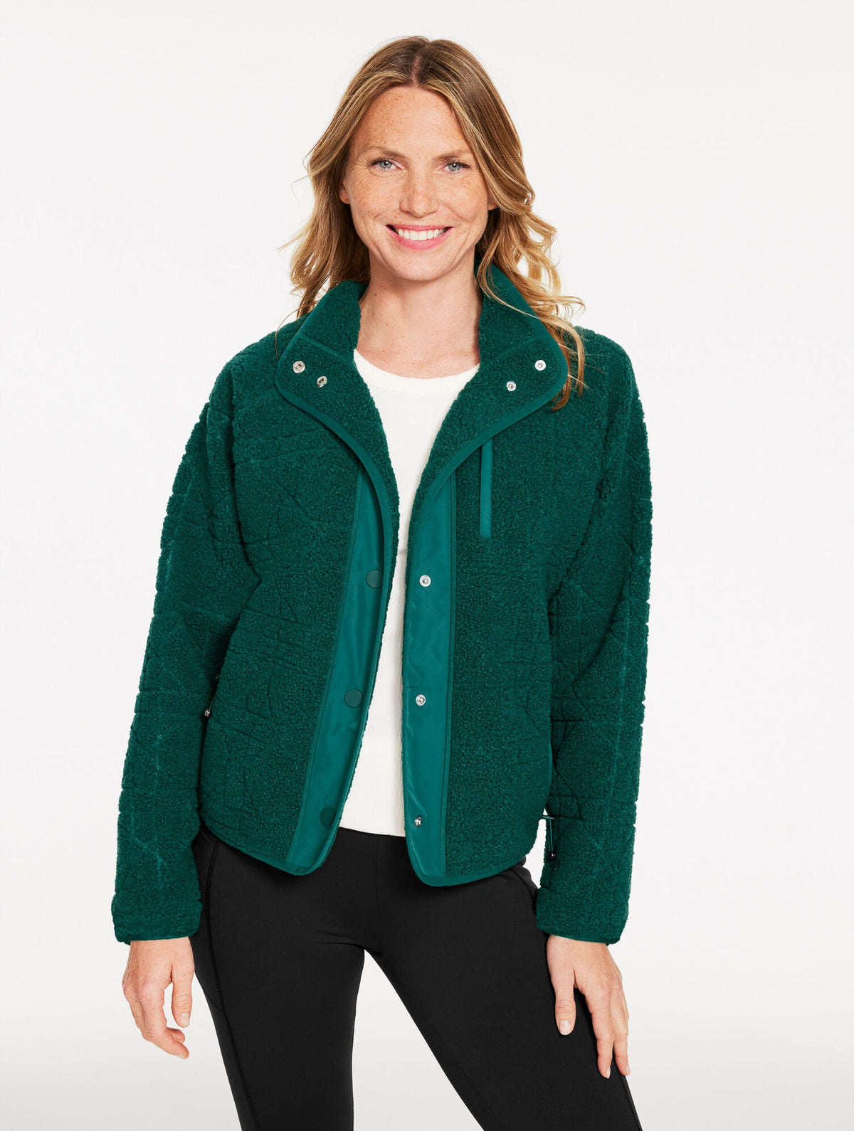 EMBOSSED SHERPA JACKET