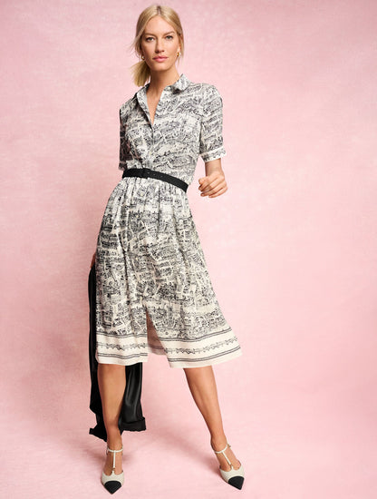 SOFT SHIRTDRESS - LONDON MAP