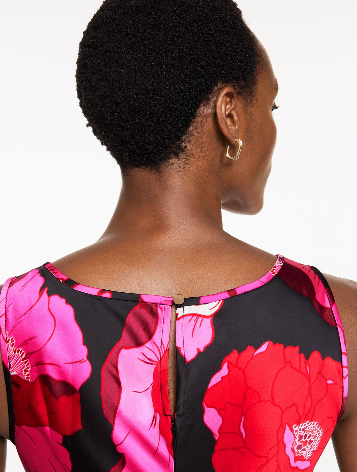 SATIN MIDI DRESS - BLOOMING FLORAL