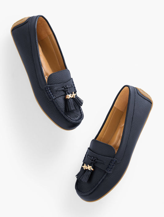 ARDEN DRIVING LOAFERS - PEBBLE LEATHER