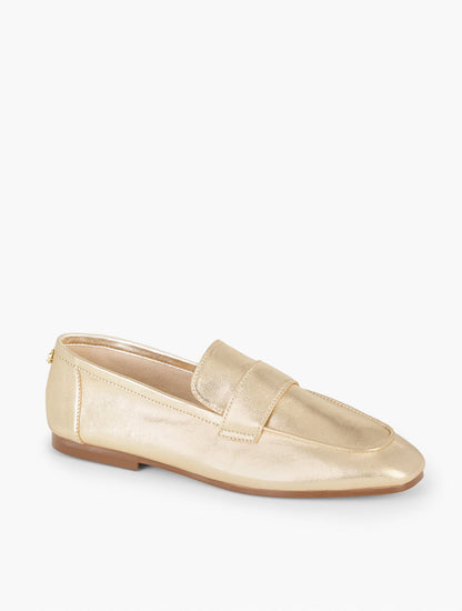 AUDREY METALLIC NAPPA LOAFERS