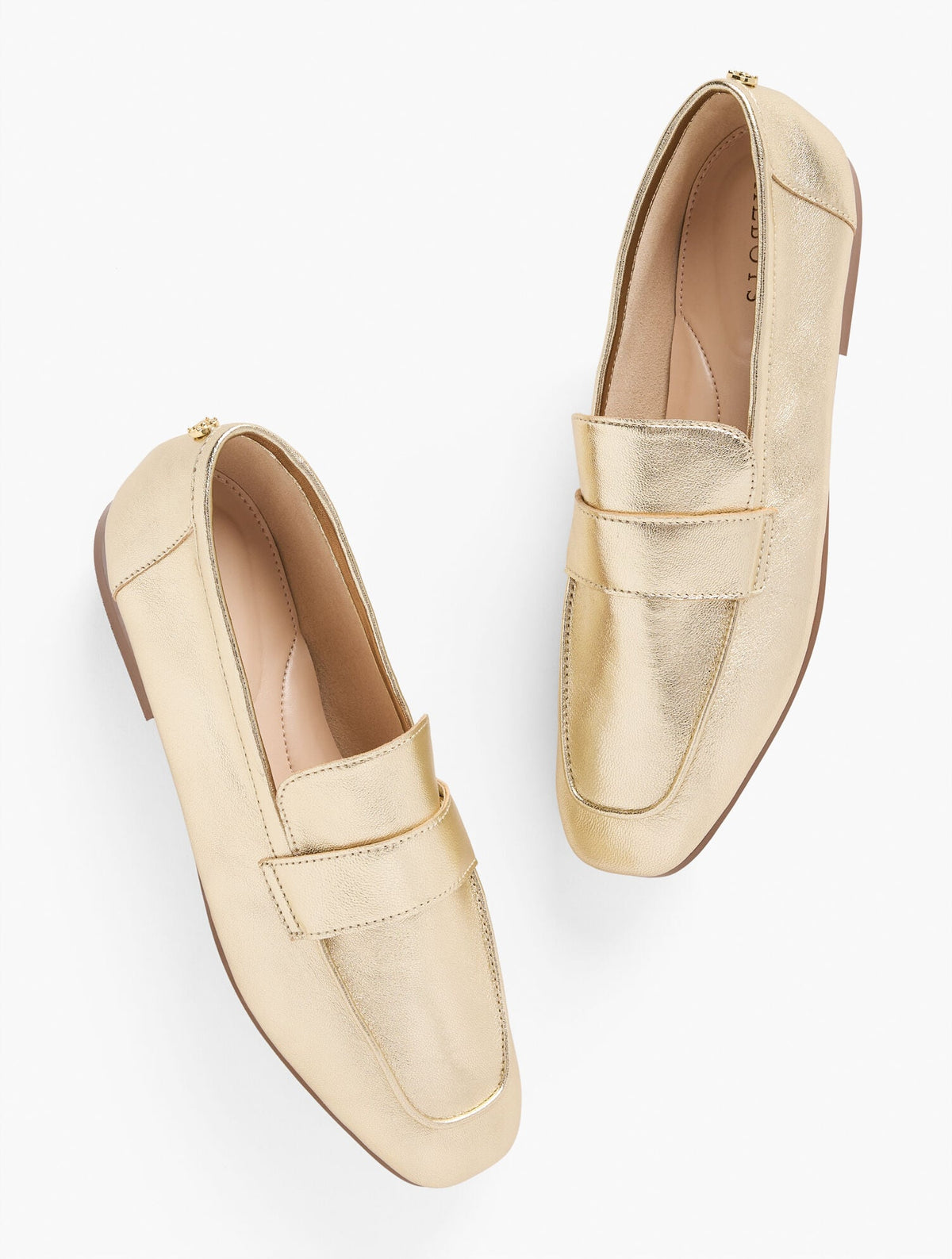 AUDREY METALLIC NAPPA LOAFERS