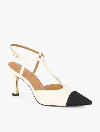 EVELYN NAPPA FLARE HEEL PUMPS