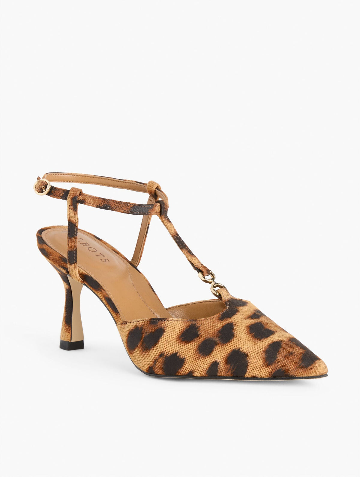 EVELYN LEOPARD SUEDE FLARE HEEL PUMPS
