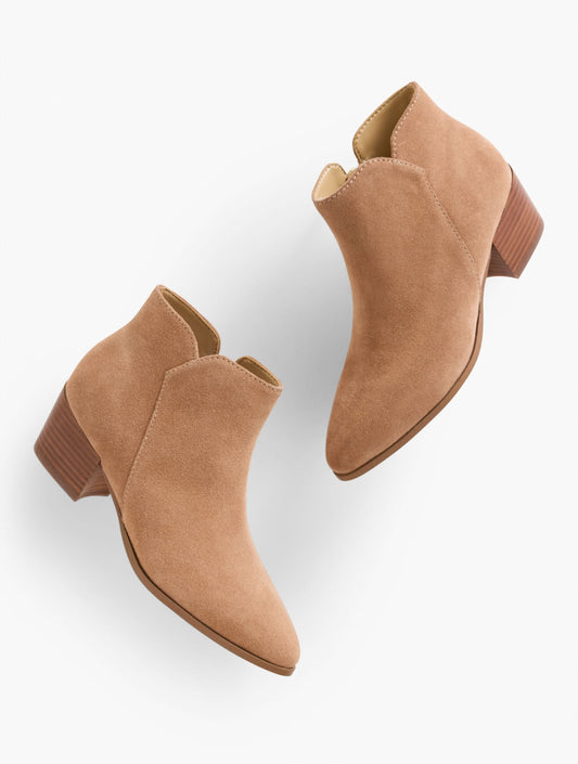 HARPER SUEDE BLOCK HEEL ANKLE BOOTS