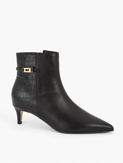 KAIT NAPPA CURVED HEEL ANKLE BOOTS