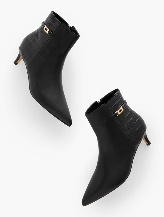 KAIT NAPPA CURVED HEEL ANKLE BOOTS