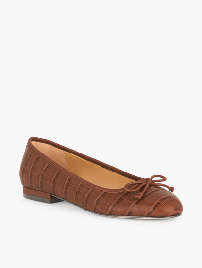 MADISON BALLET FLATS - CROC EMBOSSED