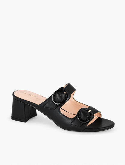 MILLIE STRAPS VACHETTA BLOCK HEEL SANDALS