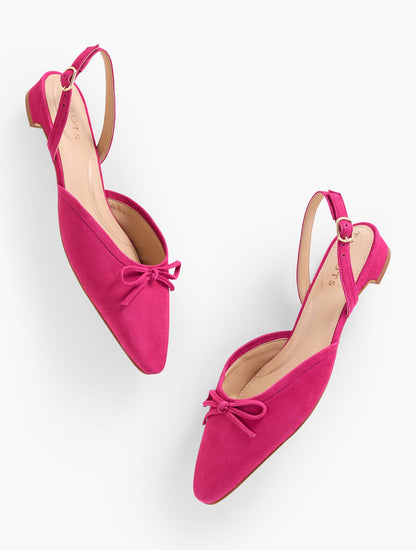 SHELBY SUEDE SLINGBACK FLATS