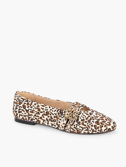VERA LEOPARD MARY JANE BALLET FLATS