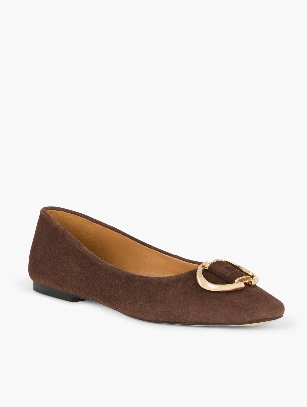 WHITLEY ORNAMENT SUEDE BALLET FLATS