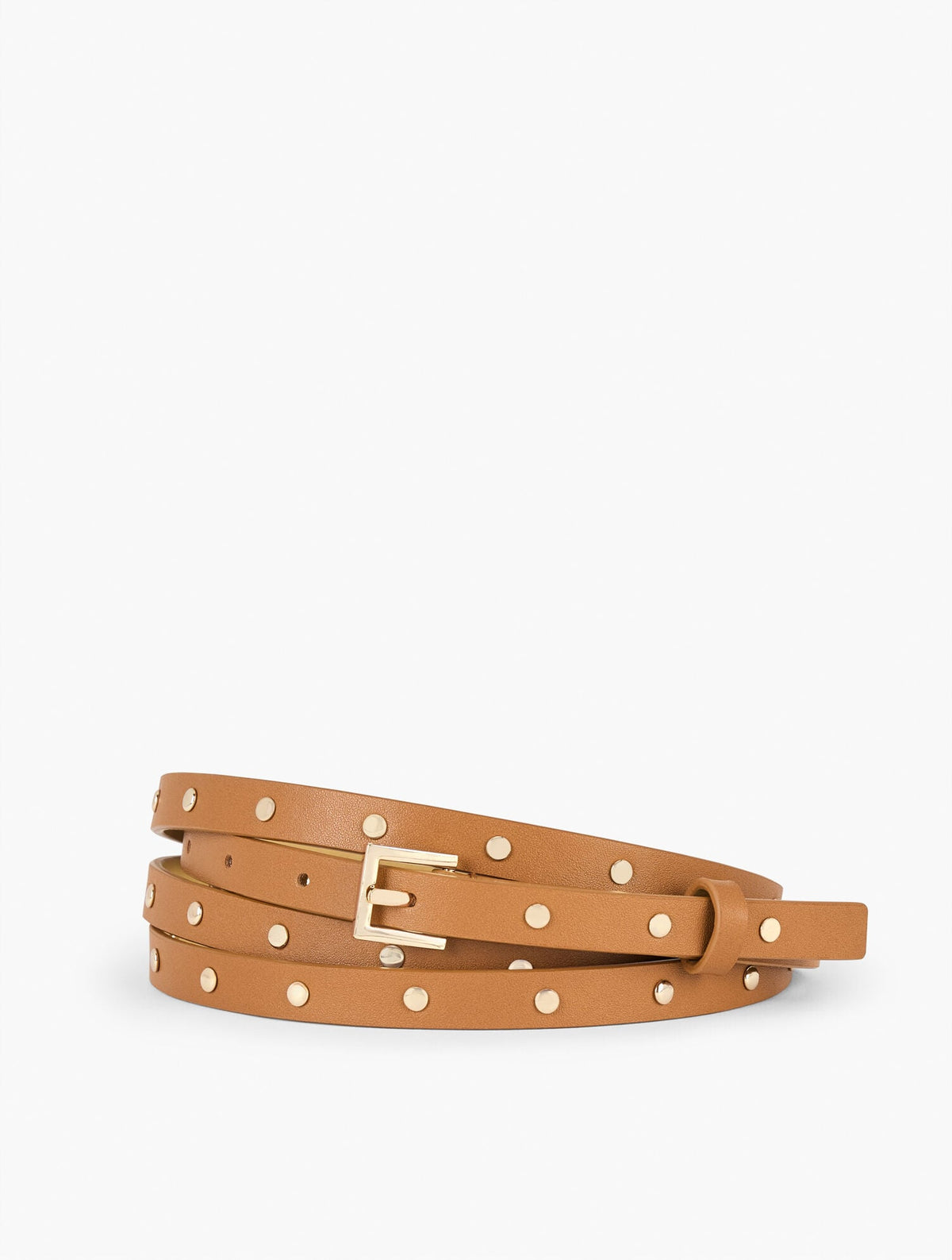 STUDDED DOUBLE WRAP LEATHER BELT