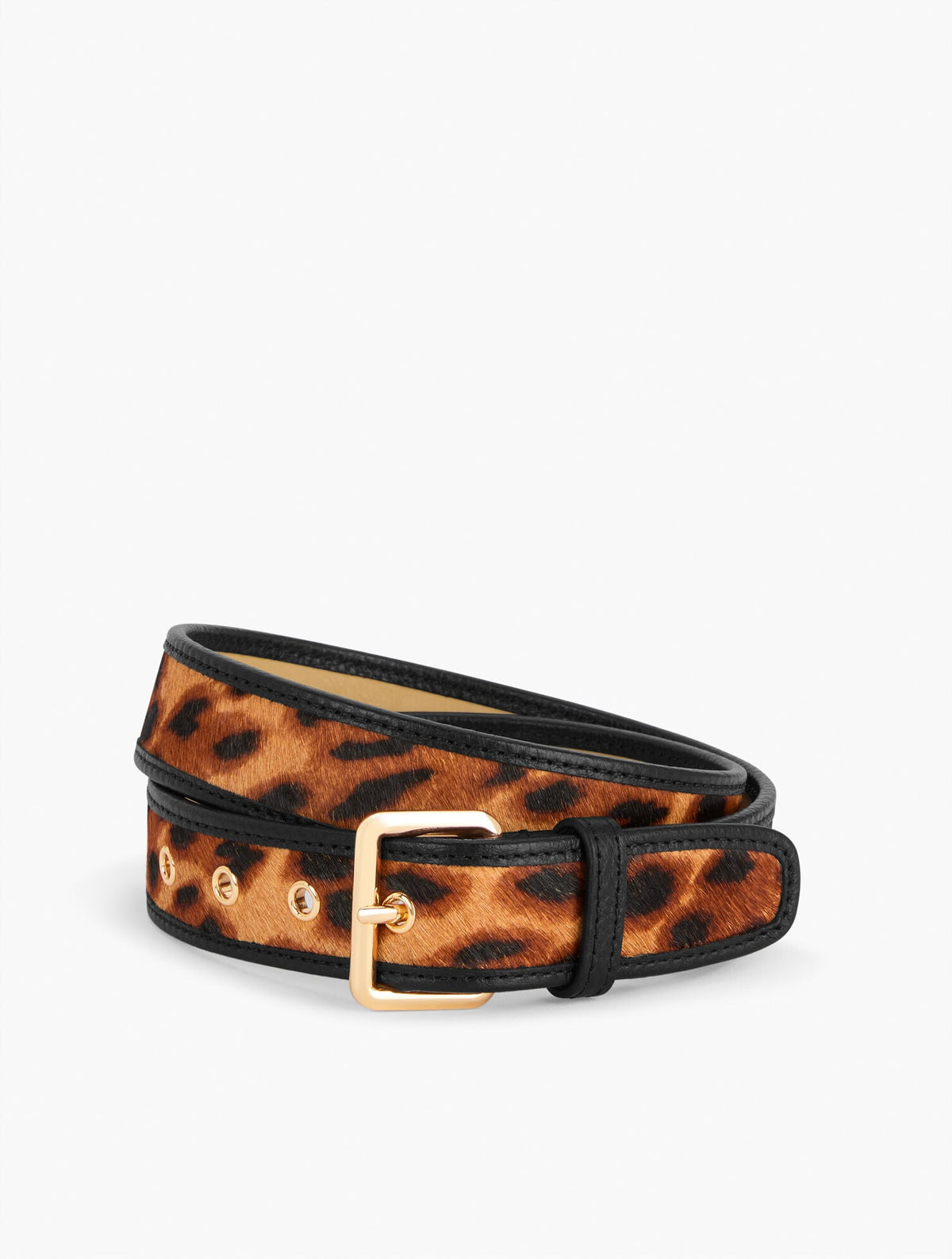 LEOPARD CALF HAIR BELT