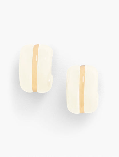 RESIN HUGGIE HOOP EARRINGS