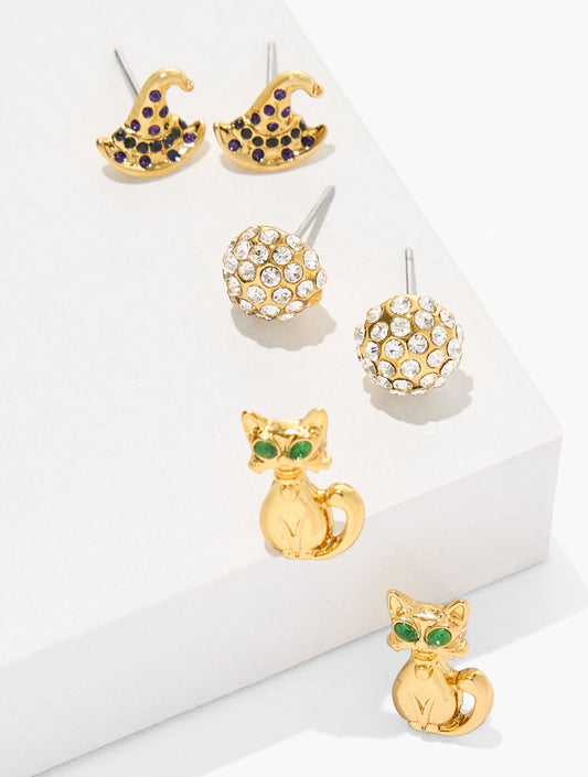 HALLOWEEN CHARM STUD EARRING SET