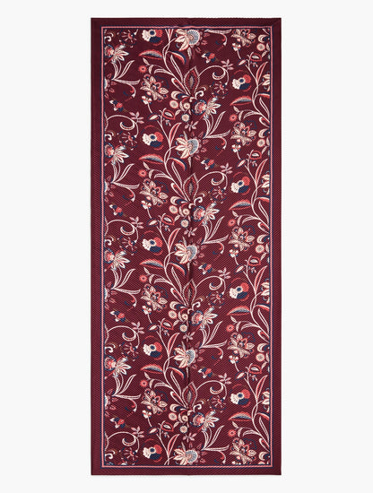 ECHO PLEATED LIVELY FLORAL OBLONG SCARF