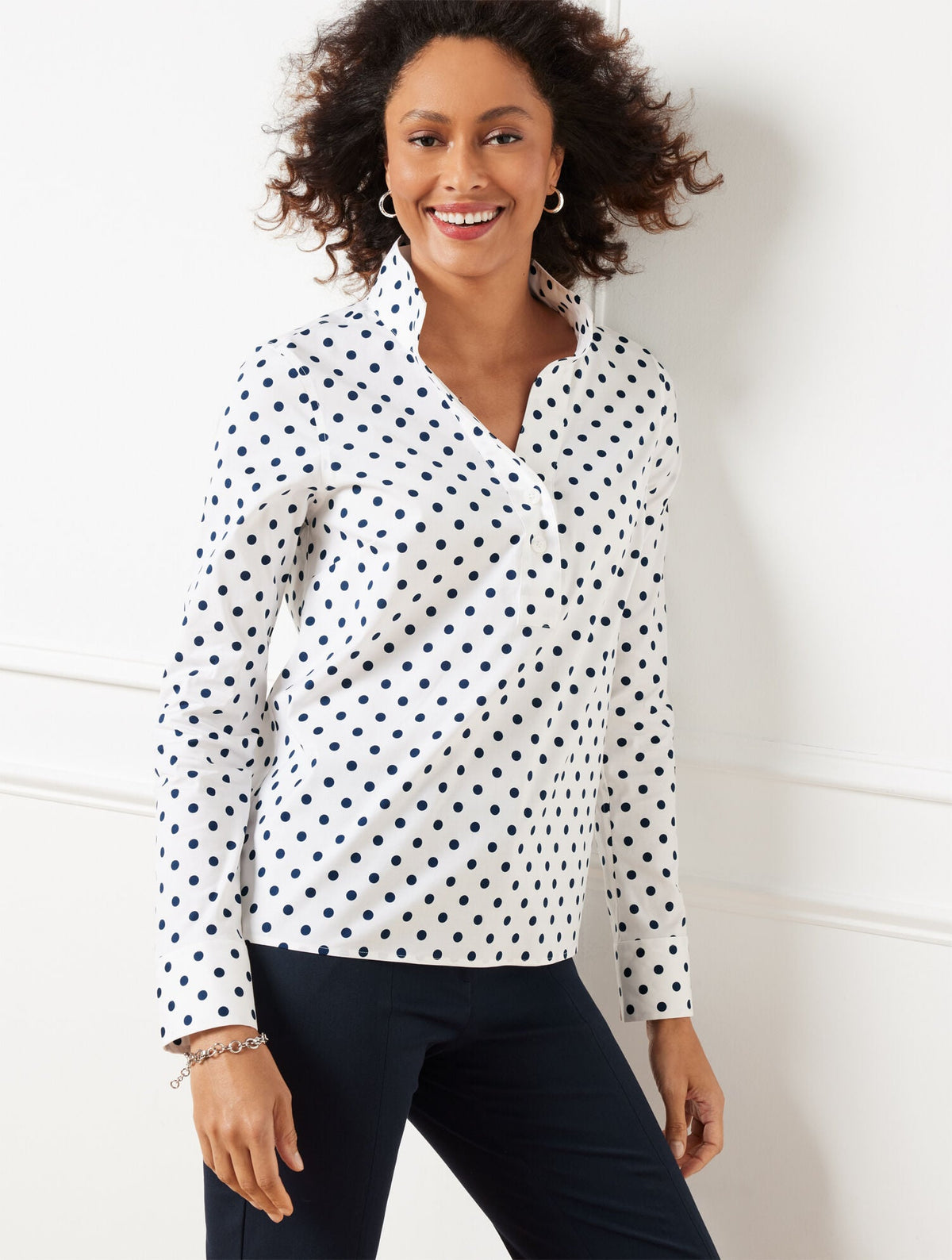 NON-IRON POPOVER - LOVELY DOTS