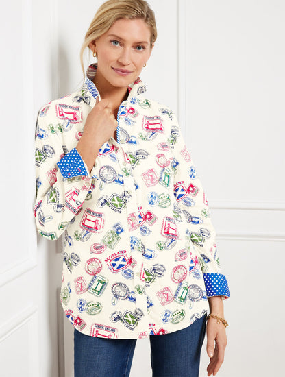 MODERN CLASSIC SHIRT - PASSPORT STAMPS