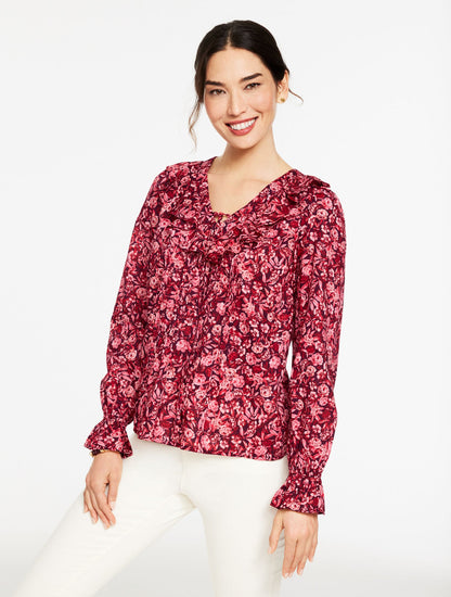 RUFFLE TOP - RAVISHING FLORAL