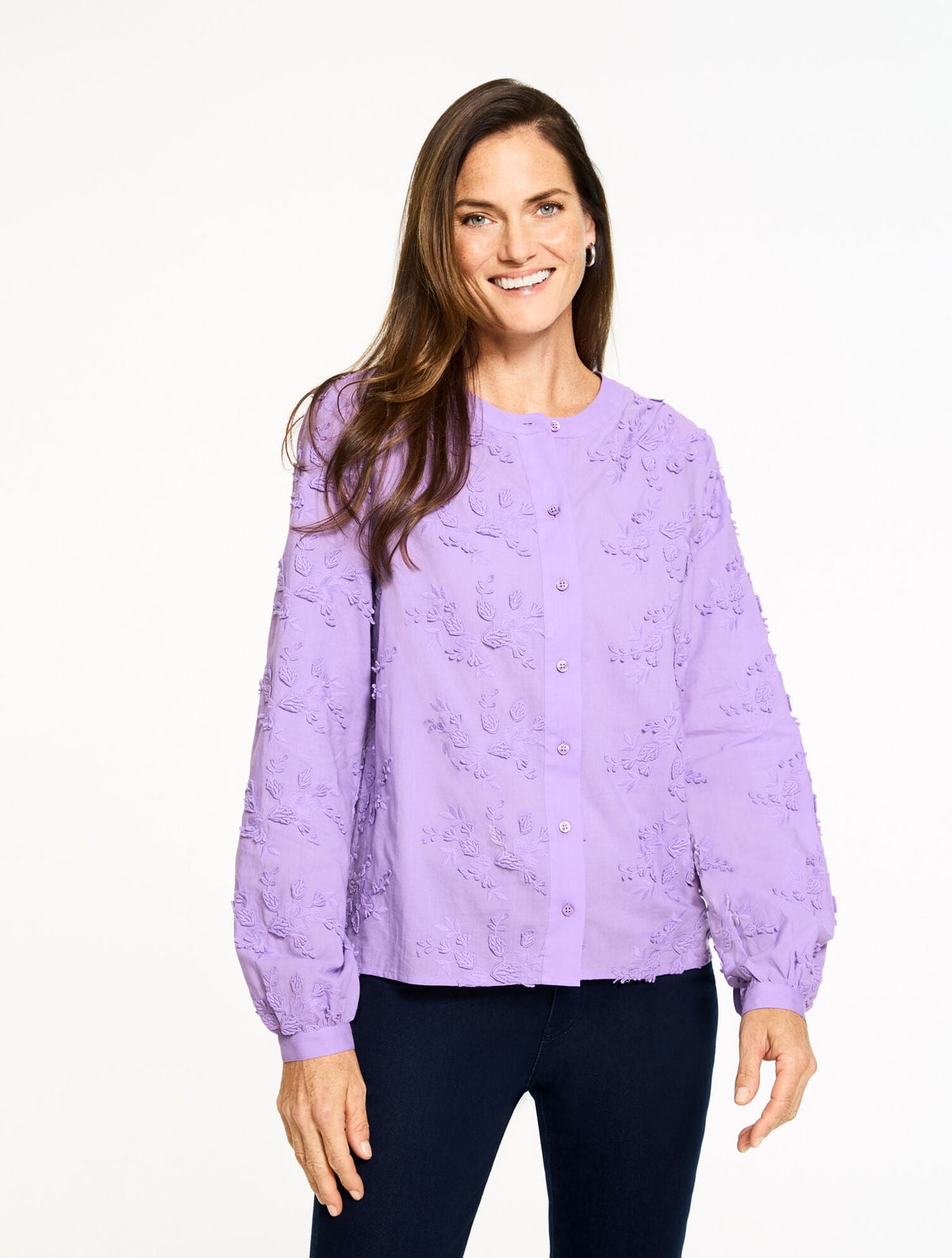 LILY FLORAL EMBROIDERED TOP