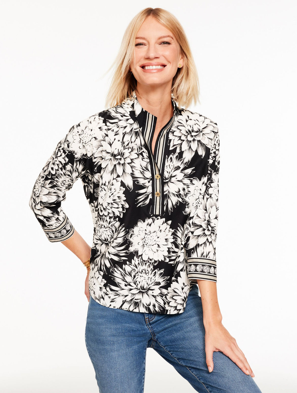 POPLIN POPOVER - DYNAMIC FLORAL