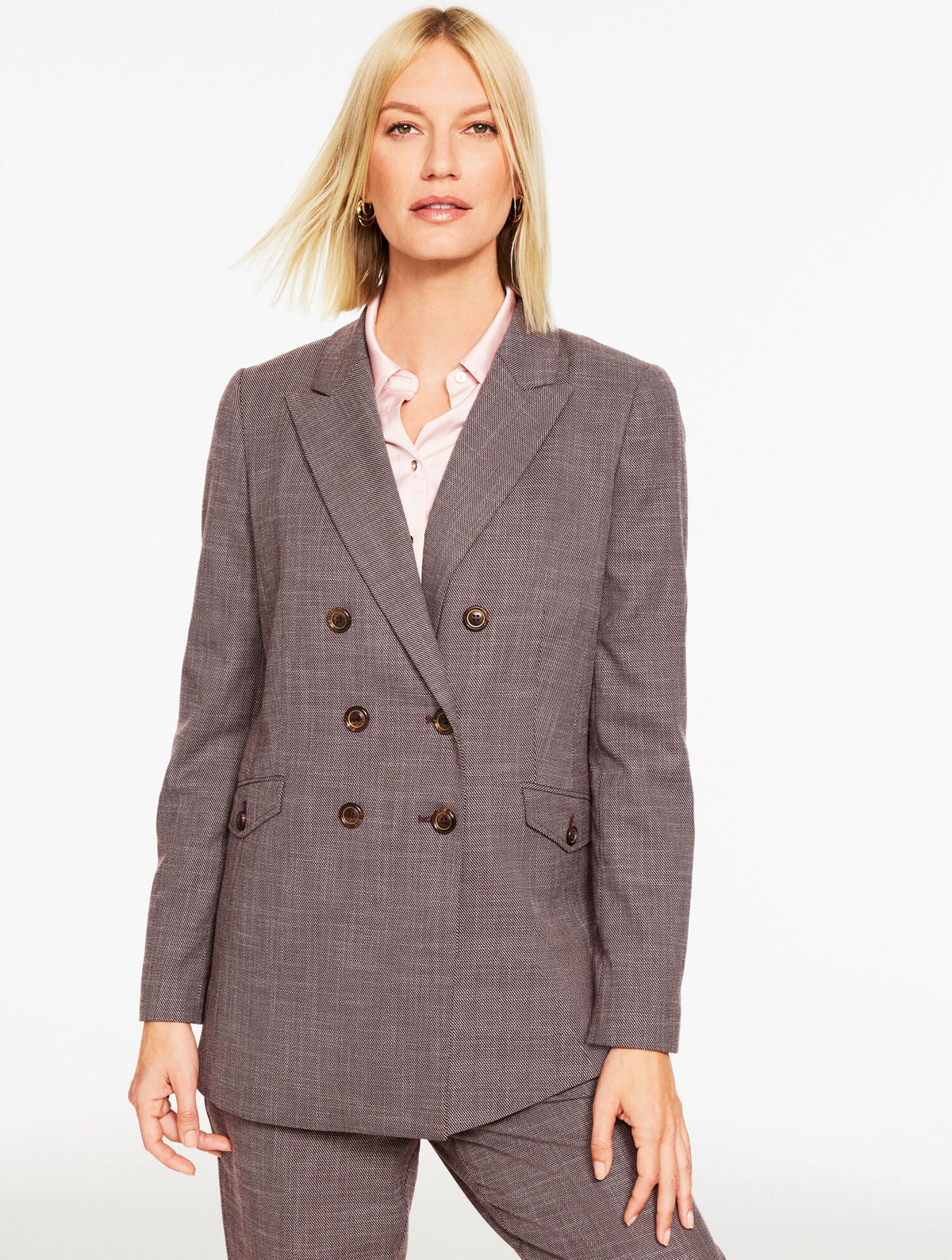 CITY TWILL BLAZER - AUBERGINE