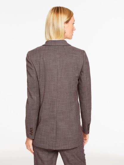 CITY TWILL BLAZER - AUBERGINE