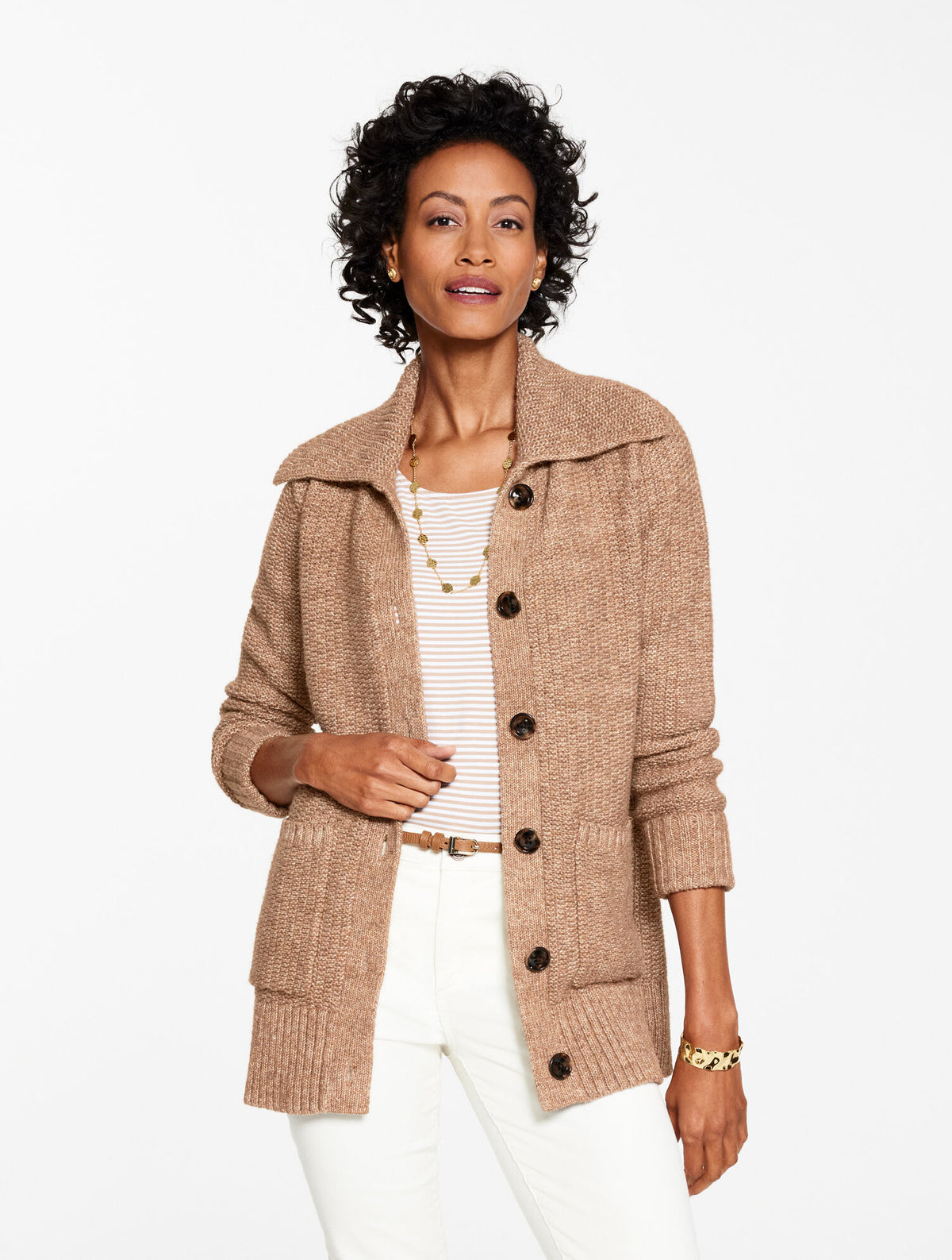 TEXTURED STITCH CARDIGAN