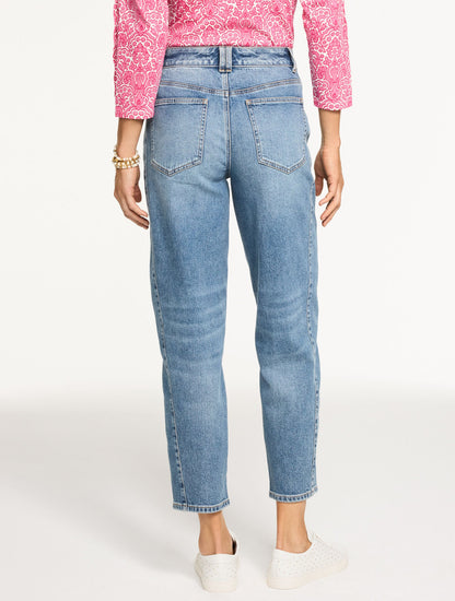 RELAXED TAPERED BARREL LEG JEANS - EMERSON WASH