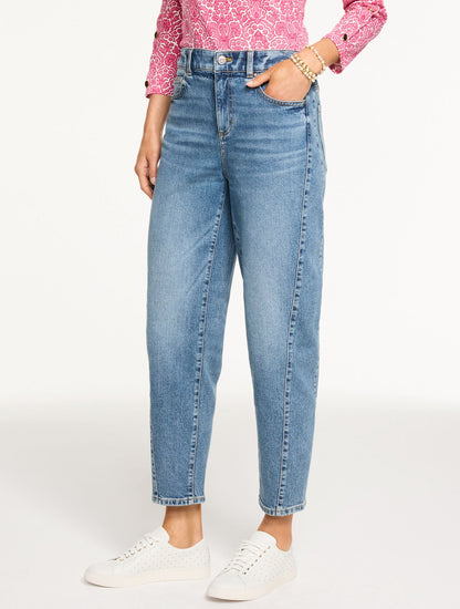 RELAXED TAPERED BARREL LEG JEANS - EMERSON WASH