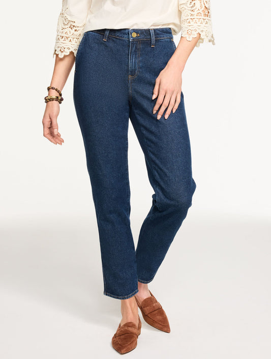SLIM STRAIGHT ANKLE JEANS - WYCKOFF WASH