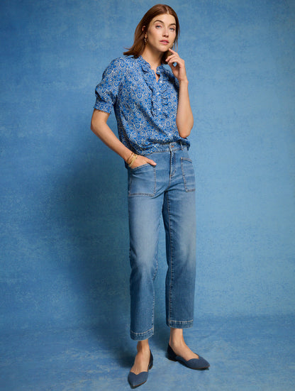 STRAIGHT ANKLE JEANS - CORTLANDT WASH