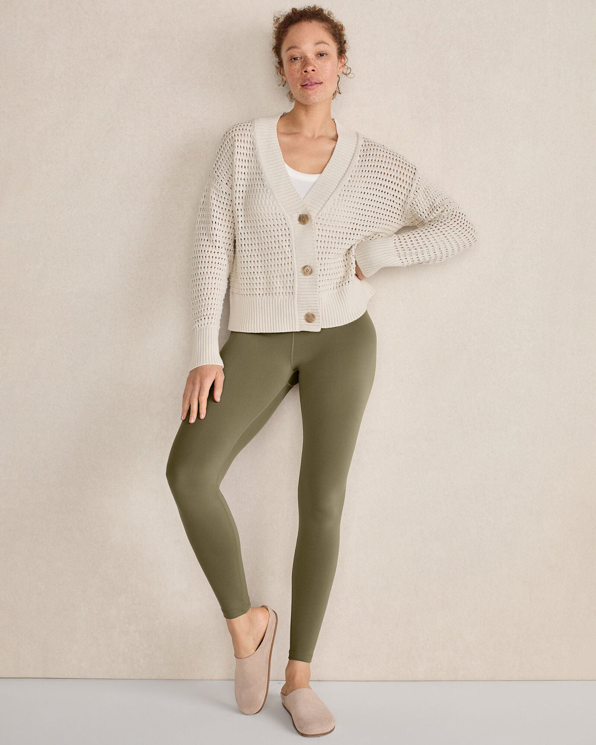 ORGANIC COTTON OPEN STITCH CARDIGAN