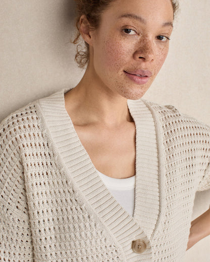 ORGANIC COTTON OPEN STITCH CARDIGAN