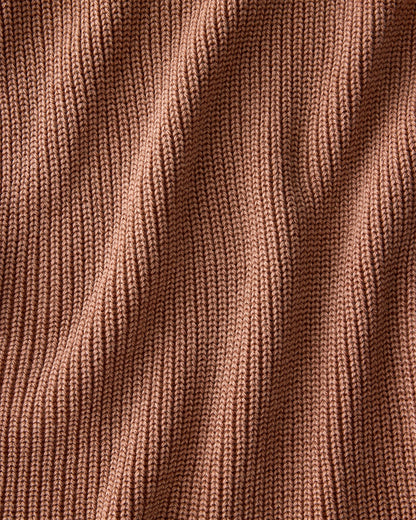 COTTON SHAKER STITCH POCKET CREWNECK