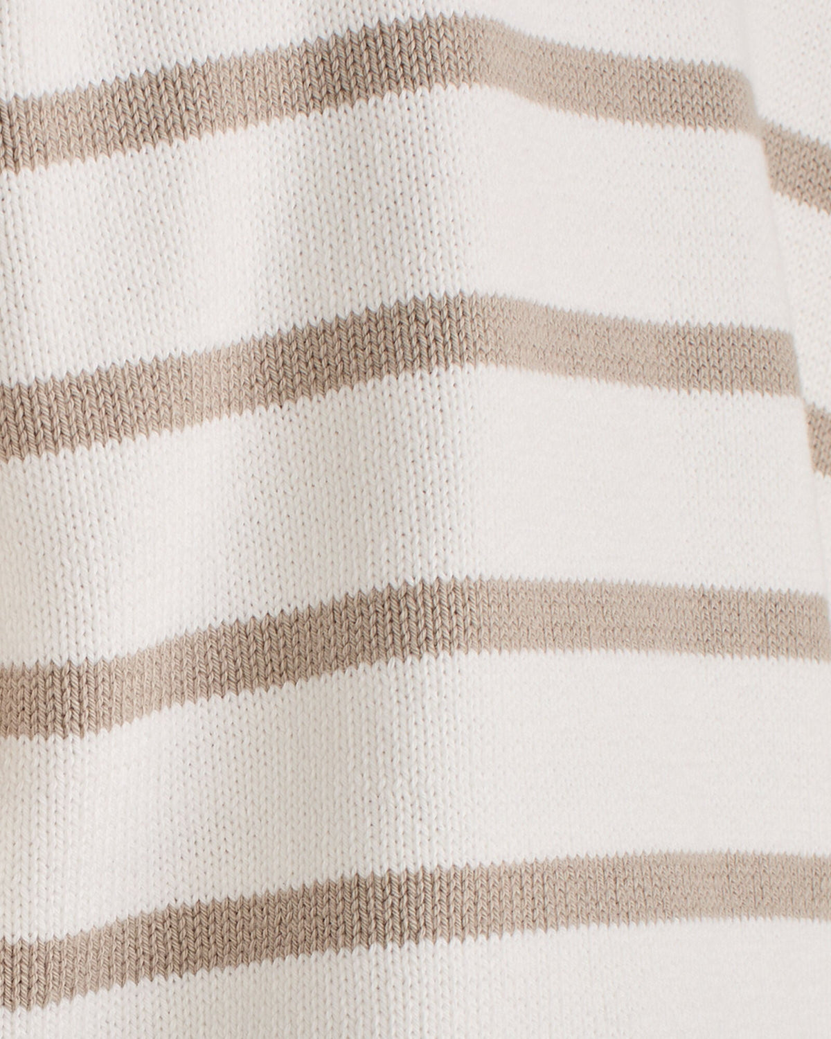 ORGANIC COTTON STRIPE ROLL NECK SWEATER