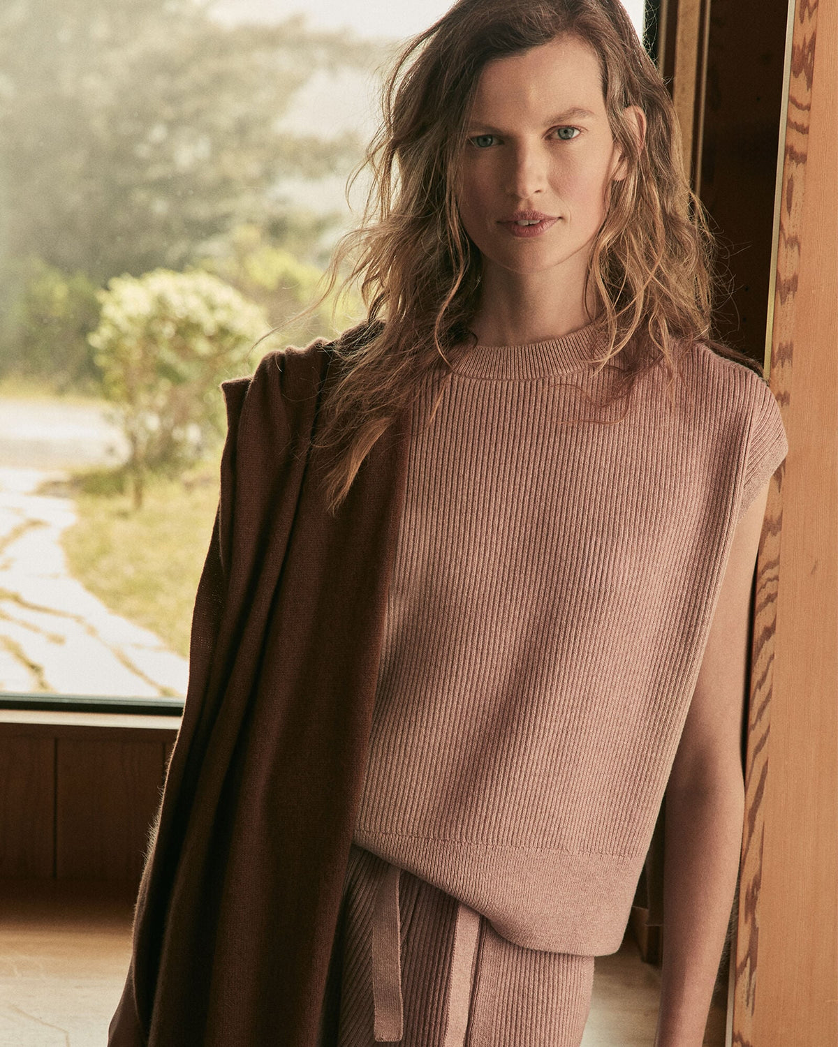 ORGANIC COTTON CASHMERE DROP SHOULDER TEE
