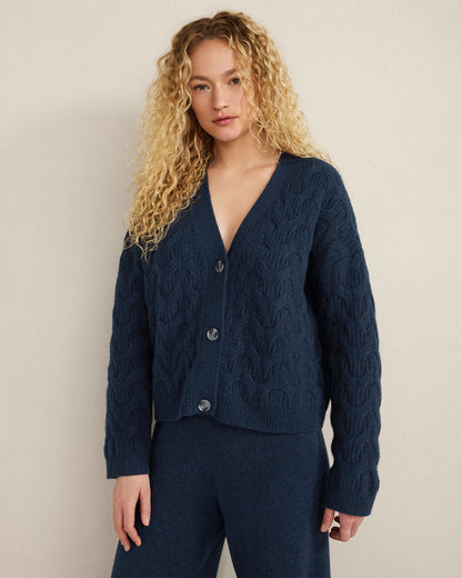 CASHMERE CABLE CARDIGAN