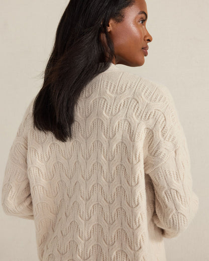CASHMERE CABLE CARDIGAN
