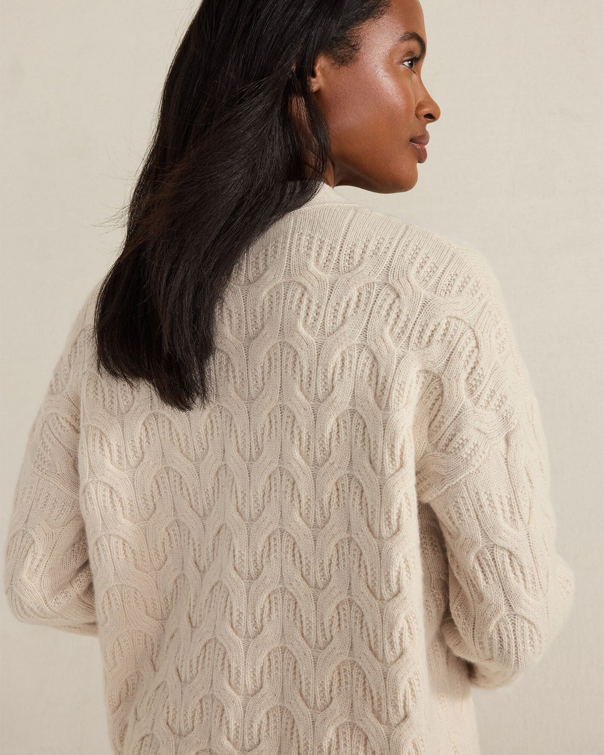 CASHMERE CABLE CARDIGAN