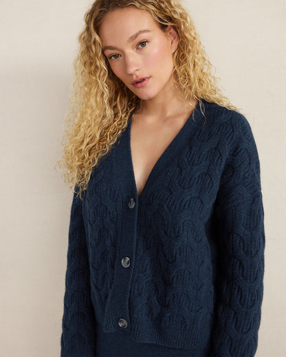 CASHMERE CABLE CARDIGAN