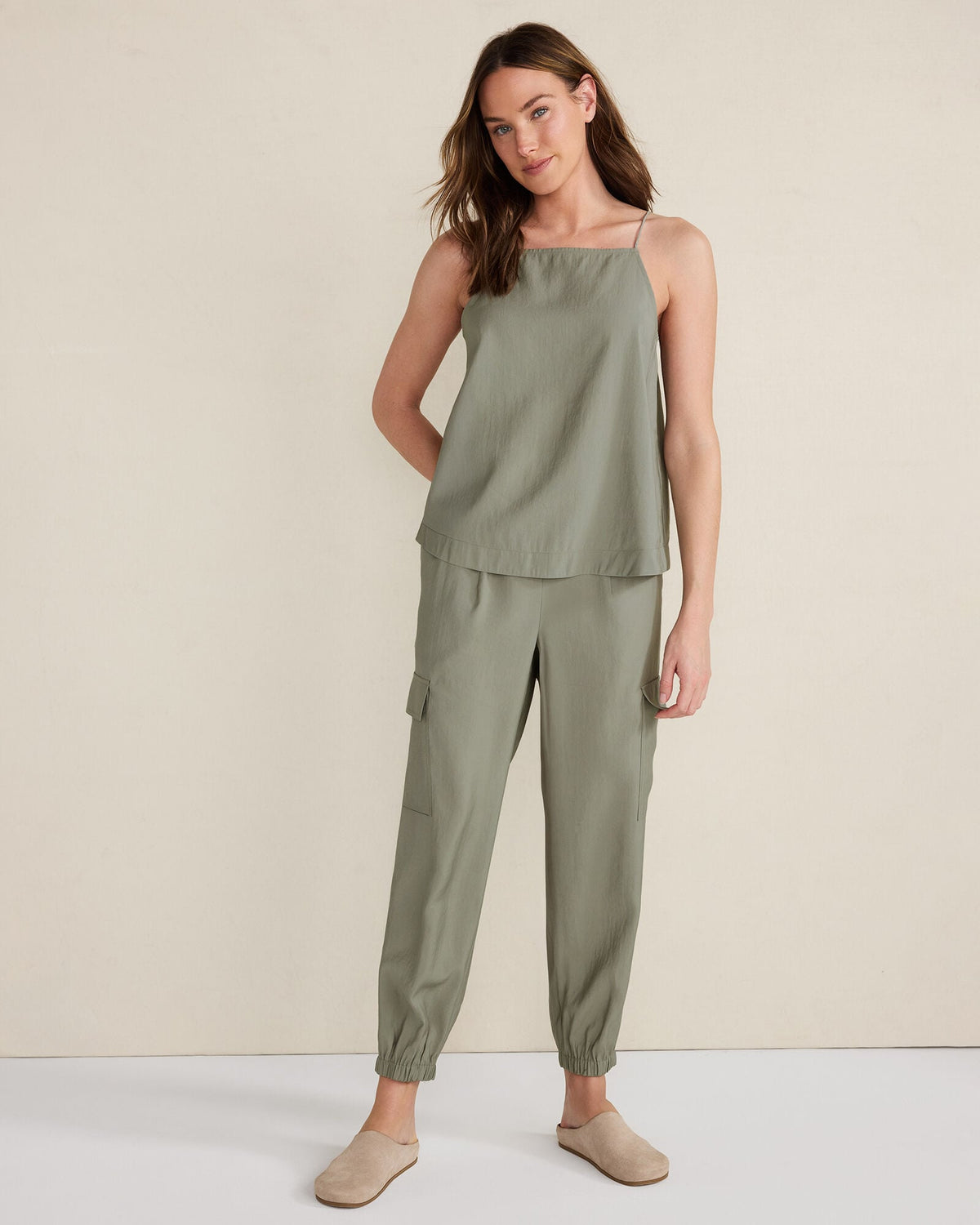 LUXE MODAL SQUARE NECK TANK TOP