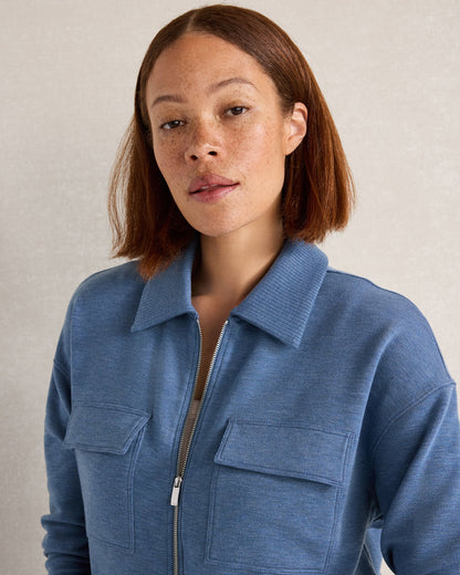 FLEECE COLLARED JACKET