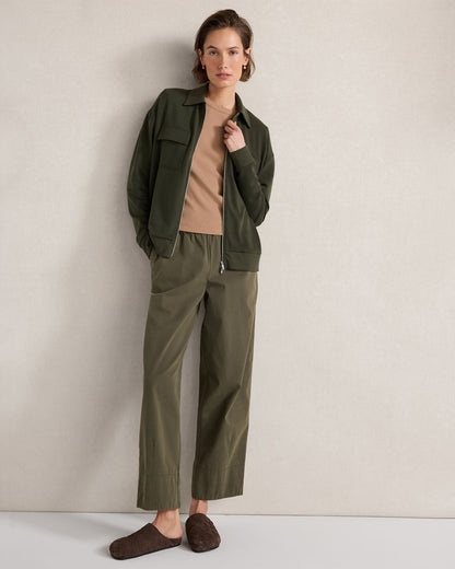 FLEECE COLLARED JACKET