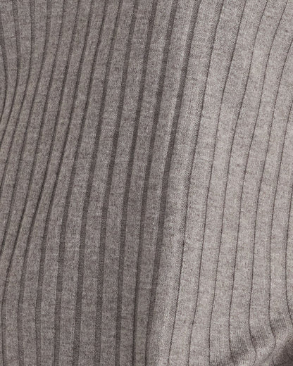 WIDE RIB KNIT JOHNNY COLLAR TOP