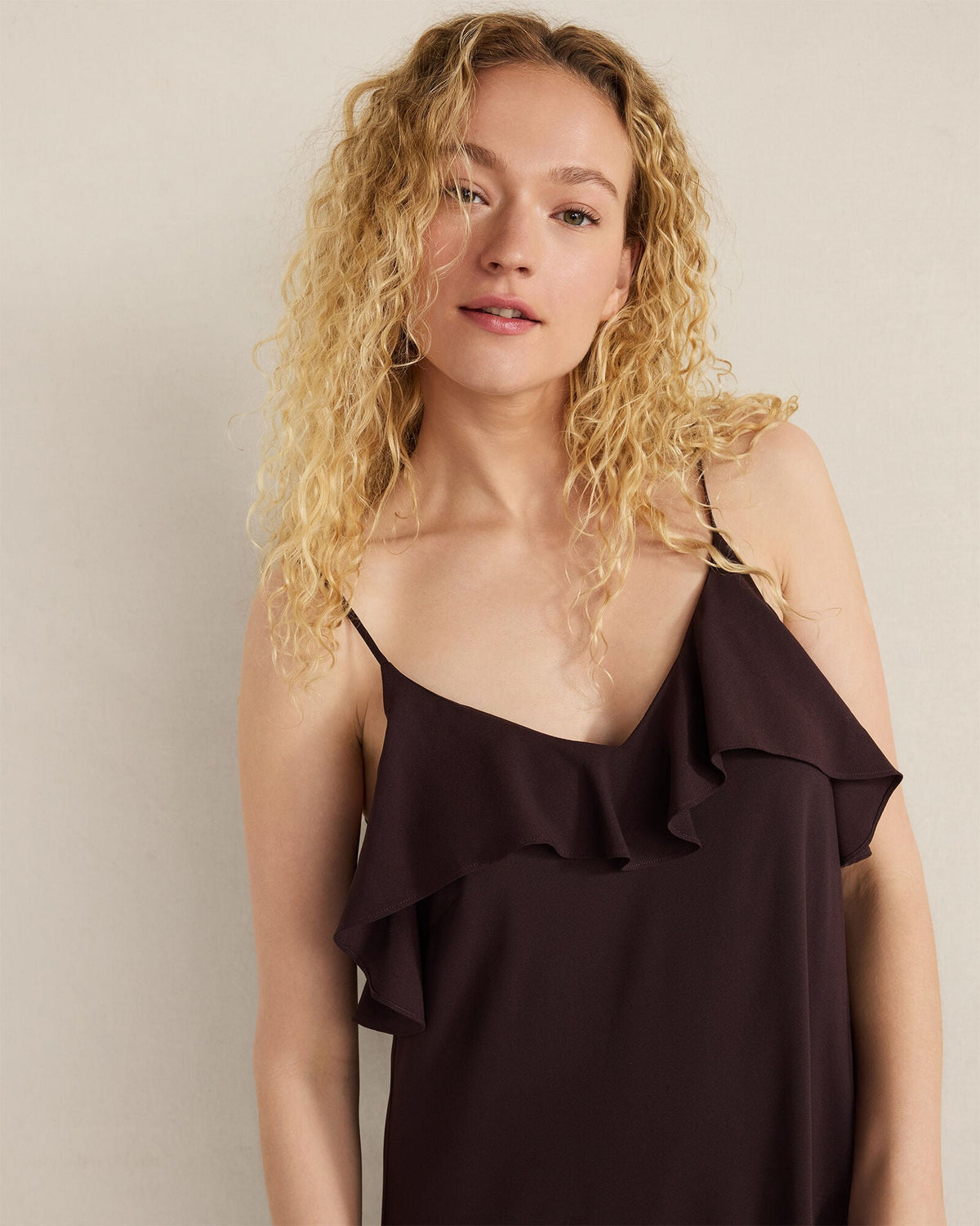 GEORGETTE FLOUNCE MAXI DRESS