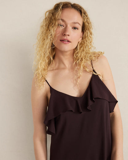 GEORGETTE FLOUNCE MAXI DRESS