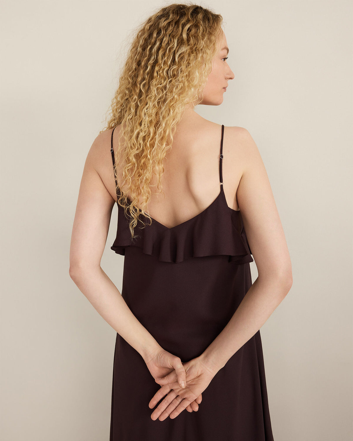 GEORGETTE FLOUNCE MAXI DRESS